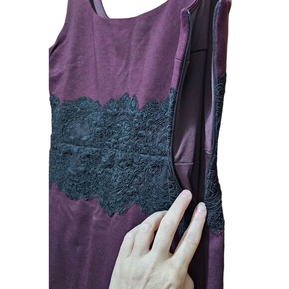 Bailey 44 Dracula's Lover Black Lace Overlay Sleeveless Cocktail Dress Size Med - Picture 3 of 12